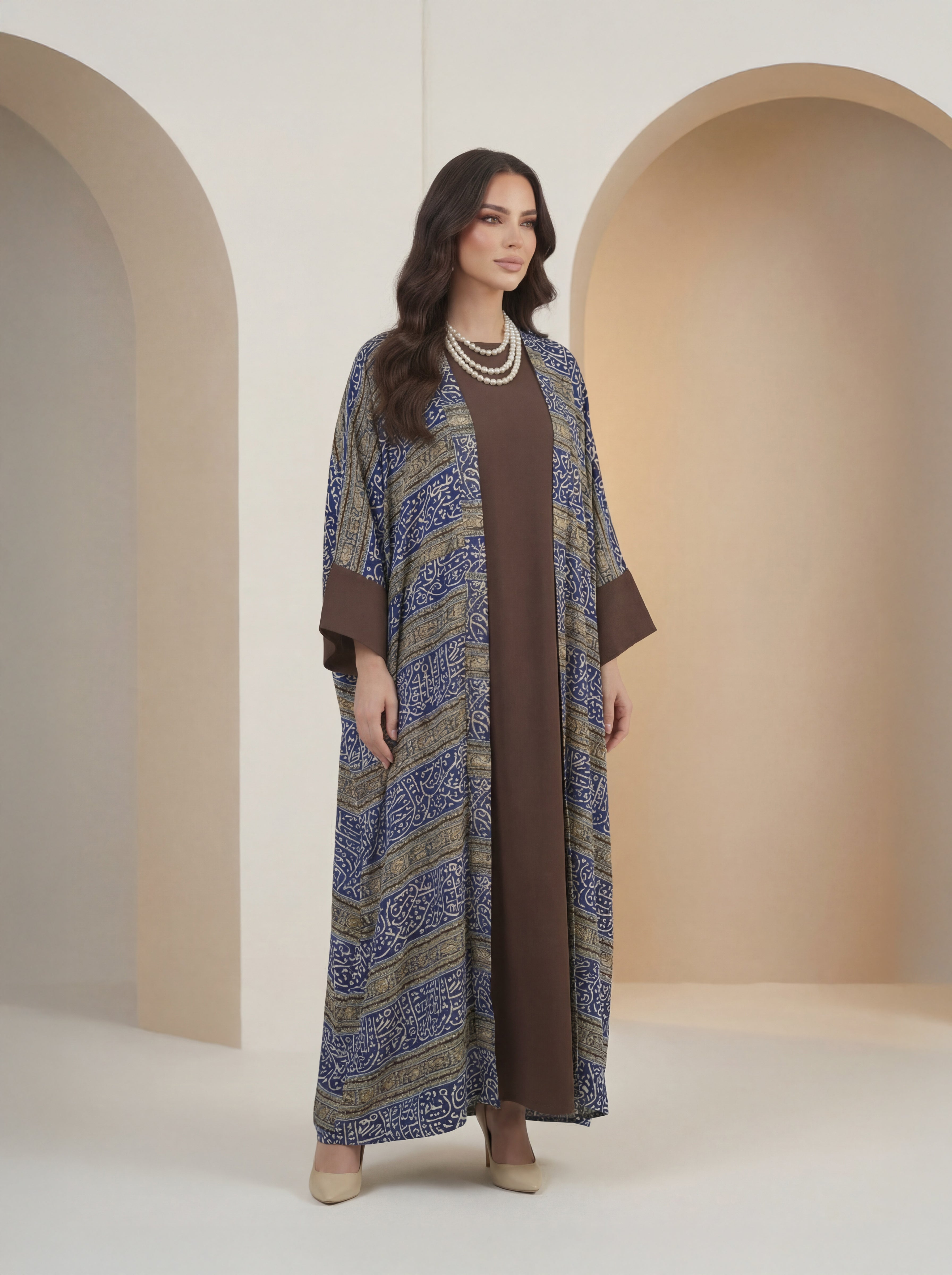 Royal Pattern Abaya – Heritage Elegance