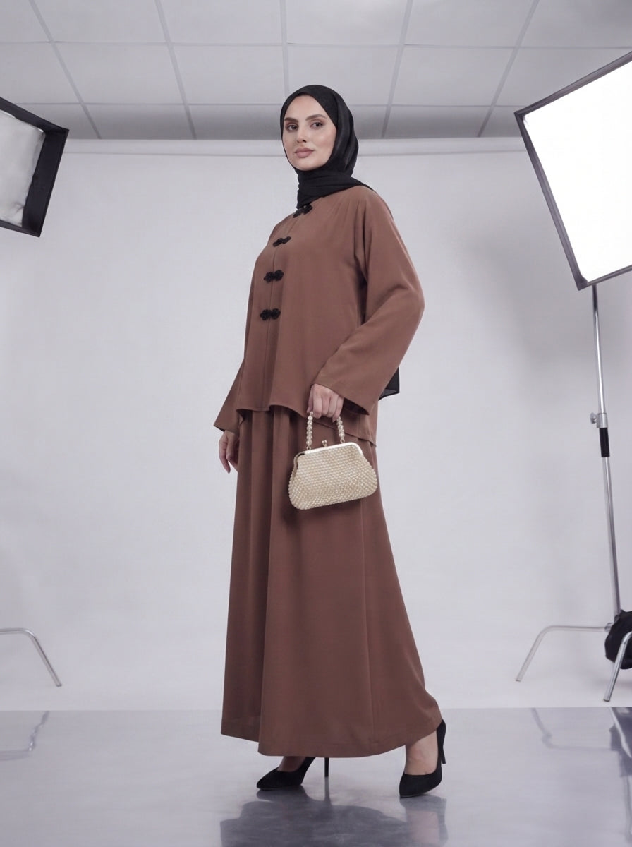 طقم السلطانة ( بيج غامق )