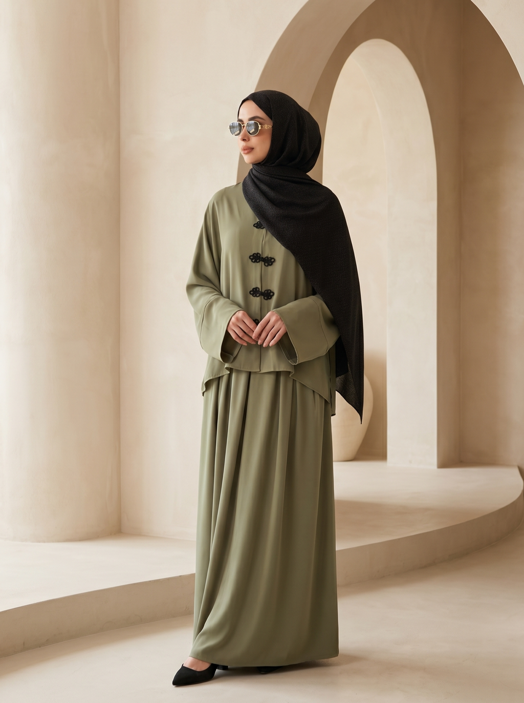 طقم السلطانة ( زيتي فاتح )