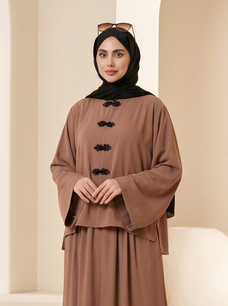طقم السلطانة ( بيج غامق )