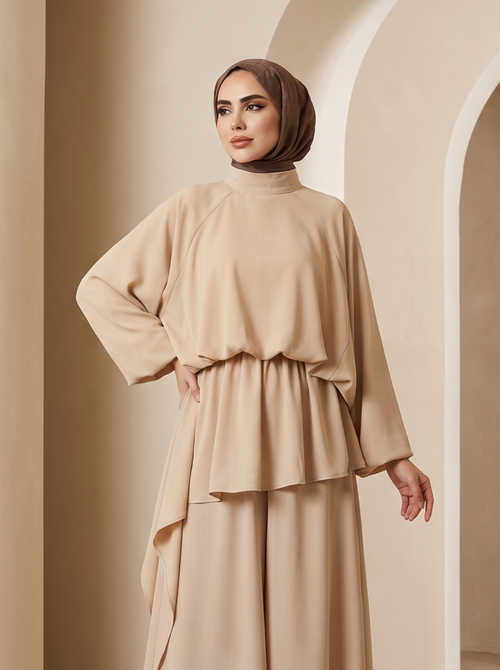 طقم الاناقة ( بيج )